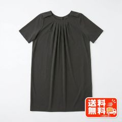 수원 개더 반소매 튜닉 원피스 브라운 무릎 길이 evam eva풍