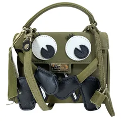 美品 READYMADE レディメイド×DR.WOO ドクターウー MONSTER BAG ハンドバッグ ショルダーバッグ 2WAY ヴィンテージ コットン カーキ 通勤 通学 実用的 上品 洗練のサムネイル