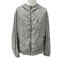 美品 ETRO エトロ スーパーレッジェーラ ペイズリー フーデッド ブルゾン ジャケット アウター 上着 U20 1S834 ナイロン グレーカーキ [サイズXL] 軽量 撥水 携帯性 カジュアル アウトドアのサムネイル