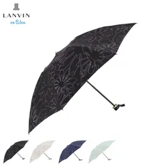 ランバンオンブルー LANVIN en Bleu 雨傘 折りたたみ傘 手書きフラワー 耐風傘 レディース 軽量 丈夫 コンパクト 21-084-11107-02のサムネイル