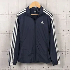 adidas  アディダス　WIND.RDY 　ナイロンジャケット   3ストライプ  　ネイビー　レディースSのサムネイル