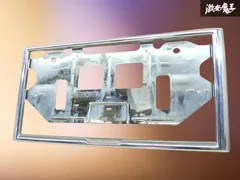 【割れ無し！】HONDA ホンダ 純正 ナンバープレート ナンバーフレーム 1枚 穴間：約21cm 縦：約17cm 横：約34cm メッキ 08P25-EJ5-0000 棚のサムネイル