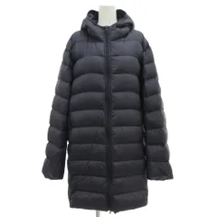 ユニクロ UNIQLO ダウンコート キルティング XL 紺 ネイビー フード付き ハーフ丈 /SD ■ECF006のサムネイル