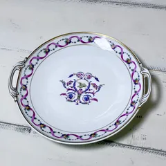 リチャードジノリ 両手付き サービングプレート ケーキ皿 約28cm アラベスク 白鳥 蝶のサムネイル