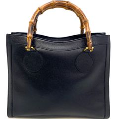 ✨美品✨GUCCI ハンドバッグ ダイアナ バンブー ブラック 金具 レザー