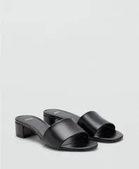 マンゴ レディース シューズ サンダル ヒール MANGO Womens BlockHeel Strap Sandals Black ブラックのサムネイル
