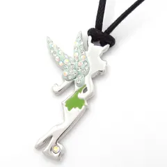 SWAROVSKI(スワロフスキー) ネックレス美品  - 黒×シルバー×マルチ ディズニー コラボ/ピーターパン/ティンカーベルのサムネイル