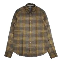 R&D.M.Co- チェック リネン  長袖シャツ カーキ レディース オールドマンズテーラー【中古】6-0618M∞のサムネイル