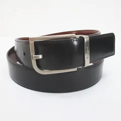 サルヴァトーレフェラガモ Salvatore Ferragamo ガンチーニバックル リバーシブル レザー ベルト ブラック系 イタリア製 ファッション小物のサムネイル