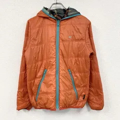 BILLABONG　ビラボン　フルジップナイロンジャケット　中綿入り　ハの字ポケット　リバーシブル　オレンジ　チェック柄　古着【値引き交渉OK！】のサムネイル