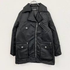 GUESS U.S.A　ゲスユーエスエー　ナイロンダブルライダースジャケット　中綿入り　黒　ブラック　Mサイズ　古着【値引き交渉OK！】のサムネイル