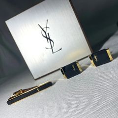 YVES SAINT LAURENT イヴサンローラン YSLロゴ 艶消しシルバー