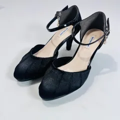 marie claire ブラックハイヒール 23cm フェイクパール 7.5cmヒール 美品のサムネイル