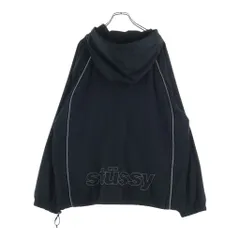 STUSSY (ステューシー) フロントロゴ刺繍ジャケット アノラックジャケット ブラックのサムネイル