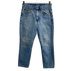 メキシコ製 Carhartt デニムパンツ W32 ライトブルー カーハート ジップアップ コインポケット デニム ジーンズ 2606-1103のサムネイル