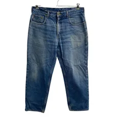 メキシコ製 Carhartt デニムパンツ W36 ブルー カーハート ジップアップ 裏起毛 コインポケット ジーンズ 2606-1105のサムネイル