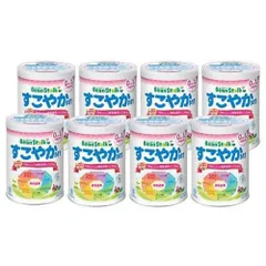 訳あり ビーンスタークすこやかM1(800g×8缶) ケース販売 1ケース (箱開封跡あり 缶へこみ) 粉ミルク【北海道/沖縄/離島発送不可】のサムネイル