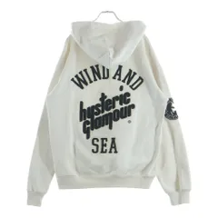 HYSTERIC GLAMOUR (ヒステリックグラマー) ×WIND AND SEA ウィンダンシー コラボワッペン付き スウェットプルオーバーパーカー ホワイト WDS-C-HYS-23-AP-Q1-15のサムネイル