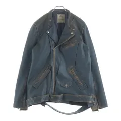 MIHARA YASUHIRO (ミハラヤスヒロ) 16AW ダブル ライダース レザージャケット ブルー 72101276のサムネイル
