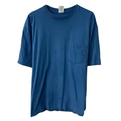 ～90s USA製 GAP 半袖 無地 ポケットTシャツ L ブルー ギャップ ～90年代 プレーン ポケT ポケットT カットソー 夏物 a806-7402のサムネイル