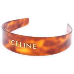 CELINE (セリーヌ) ロゴ カチューシャ ヘッドバンド ヘアアクセサリー ブラウン レディース 46Y376CEAのサムネイル