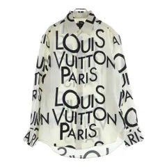 LOUIS VUITTON (ルイヴィトン) 19SS ロゴ 総柄 シルク レギュラーフィット 長袖シャツ ホワイト RM191M JHR HGS08Wのサムネイル