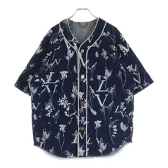 LOUIS VUITTON (ルイヴィトン) 20AW LVリーフ ベースボール半袖デニムジャケット インディゴ RM202M VFV HJS15Wのサムネイル