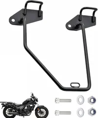 Man Hin Ya バイク用 レブル Reble250 500専用サイドバッグサポート 高強度アルミニウム製 簡単装着 耐久性 防錆処理 固定ネジ付き 2020-2023対応、左側専用 (BLACK,  レブル250/500（左側専用）)のサムネイル