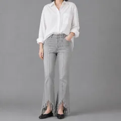 GALLARDAGALANTE / black denim flare trousersのサムネイル