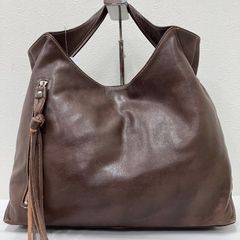 michiamo 変形 トートバッグ 肩掛け A4可 シボ革 ダークブラウン 
