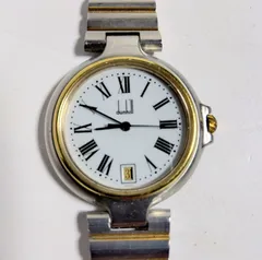 【USED中古品】 dunhill ダンヒル ミレニアム 腕時計 アナログ クォーツ ラウンドコレクション コンビカラー デイト 稼働品 フォロー割のサムネイル