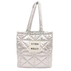 ユナイテッドアローズ UNITED ARROWS シテン CITEN パデット トートバッグ ロゴ シルバーカラー /JSのサムネイル