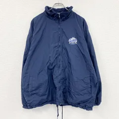 90s　King Star　キングスター　フルジップナイロンジャケット　ヴィンテージ　紺　ネイビー　XLサイズ　古着【値引き交渉OK！】のサムネイル