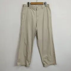 90s Papas パパス チノパン ワイド パンツ ボトム シンプル ワンポイント ロゴ 刺繍 古着 日本製 VINTAGE ベージュ系 M G9のサムネイル
