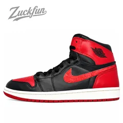 01年製 NIKE AIR JORDAN 1 RETRO HIGH BRED (2001) ナイキ エア ジョーダン 1 レトロ ハイカット レッド 赤 ブラック 黒 ブレッド 28cm メンズ スニーカー U10959 箱 付属品ありのサムネイル