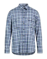 ブリオーニ メンズ トップス シャツ BRIONI チェック柄シャツ Blue Gray グレーのサムネイル