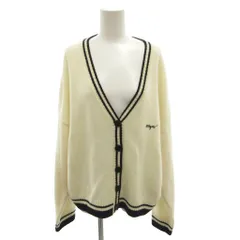 エムエスジーエム MSGM カーディガン ニット ロゴ ウール カシミヤ混 L アイボリー /FFのサムネイル