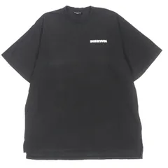 美品▼BALENCIAGA バレンシアガ 675016 UNIFIT ターニングロゴ オーバーサイズ ダメージ加工 ショートスリーブ 半袖Ｔシャツ 5 正規品のサムネイル