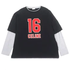 美品▼CELINE セリーヌ 23SS 2X87E671Q 16 Skater Cotton Jersey Tee レイヤードデザイン クルーネック 長袖Ｔシャツ XL 正規品 メンズのサムネイル