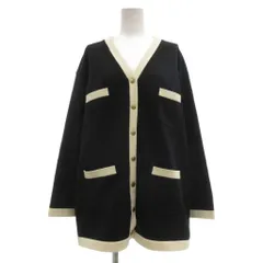 トラディショナルウェザーウェア Traditional Weatherwear アークリー ニット V ロング ジャケット カーディガン S 黒 ブラック /MGのサムネイル