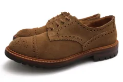 トリッカーズ／Tricker's シューズ ビジネスシューズ 靴 ビジネス メンズ 男性 男性用 スエード スウェード レザー 革 本革 ブラウン 茶  M7047 Semi Brogue Derby Shoes Commando Sole コマンドソール キのサムネイル