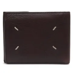 マルタンマルジェラ マルジェラ／Maison Martin Margiela 財布 ウォレット メンズ 男性 男性用 レザー 革 本革 ダークブラウン 茶 ブラウン  S55UI0294 P4479 フラップ式 小銭入れあり 二つ折り ユニセックス 男女兼用のサムネイル