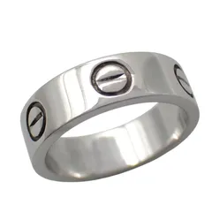 新品仕上げ済 Cartier カルティエ 49 9号 ラブ リング 750 WG K18 ホワイトゴールド ラブリング LOVE 指輪 ジュエリー K18WG 5025のサムネイル