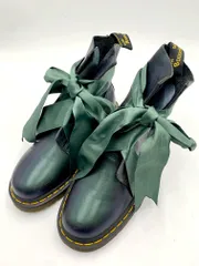 Dr.Martens ドクターマーチン 1B91 レザー グログラン リボン ブーツ sizeUK6/メタリックグリーン ■■◎レディースのサムネイル