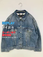 REPLAY リプレイ デニムジャケット S ブルー 無地 刺繍 フードなし ボタン留め レディースのサムネイル