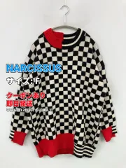 NARCISSUS ニット/セーター F ブラック その他総柄 ミドル丈 長袖 クルーネック(丸首) レディースのサムネイル