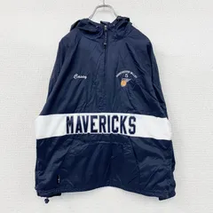 Charles River Apparel　アノラックパーカー　ナイロンプルオーバージャケット　刺繍ロゴ　紺　ネイビー　Mサイズ　古着【値引き交渉OK！】のサムネイル