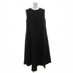 ルルロジェッタ ルールロジェット leur logette wool triple cloth dress ワンピース ノースリーブ スカラップ ロング 0 黒 ブラック /FFのサムネイル