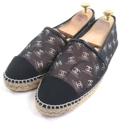 美品▼CHANEL シャネル G34673 メッシュ レザー ココマーク メッシュ エスパドリーユ スリッポン ブラック 42 スペイン製 メンズ 美品▽CHANEL シャネル G34673 メッシュ レザー ココマーク メッシュ