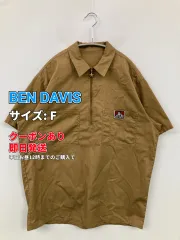 BEN DAVIS ベンデイビス シャツ/ブラウス F ベージュ コットン 無地 バックプリント ブランドロゴ ミドル丈 半袖 レギュラーカラー メンズのサムネイル
